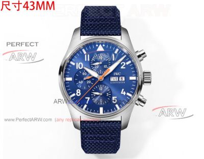 TW Factory Best Replica IWC Pilot IW378003 Swiss 7750 Movement Blue Dial Men's Watch 